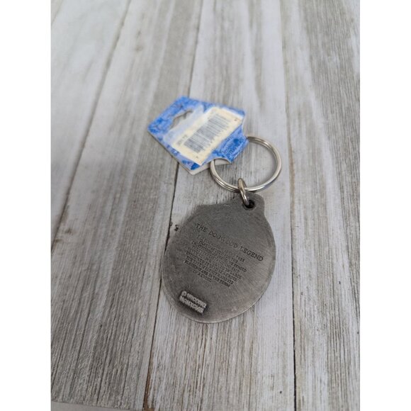 Georgia Dogwood Souvenir Keychain With Engraved Flower Design & State Name - Picture 2 of 3